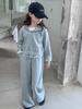 Traje para Niña Primavera y Otoño 2025 Nuevo Estilo Moda Infantil Niñas de Edad Media y Mayores Sudadera Casual de Encaje Conjunto de Dos Piezas