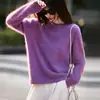 Prenda de abrigo de moda y versátil para otoño e invierno, suéter de punto de lana nuevo con cuello redondo y diseño cepillado, suéter de manga larga tipo pullover