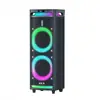 Nuevo Altavoz de Doble Unidad de 12 Pulgadas con Efecto de Iluminación RGB Bluetooth Inalámbrico Portátil Sistema de Sonido para Fiesta KTV Escenario