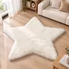 Nueva alfombra de felpa transfronteriza, tapete de suelo de pentagrama, alfombra irregular engrosada antideslizante, cojín de sofá de lana artificial