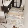 Alfombrilla de piso de tierra de diatomeas estilo bohemio para entrada y recibidor, antideslizante, resistente a la suciedad, resistente al desgaste, absorbente de agua, secado rápido