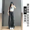 Pantalones Cargo Paracaídas Morados para Mujer, Novedad Verano 2026 Cintura Alta Sueltos Casual Pierna Recta Seda de Hielo Secado Rápido Pantalones Deportivos