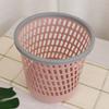 Lixeira de plástico oca simples para prensar anel, atacado de fábrica, sem tampa, cesta para casa, cozinha, sala de estar, banheiro