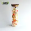 Botella de plástico transparente de 660 ml frasco para regalo frasco sellado grado alimenticio para comida de mascotas frasco de plástico para frutos secos caja de plástico redonda