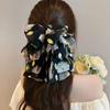 Cetim de alta qualidade Grande Arco Preto Tubarão Clipe Headwear Quadrado Diamante Volta Grampo de Cabelo Feminino Grampo de Cabelo