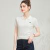 [Lã Incluída] Camisa Polo com Lapela de Laço Bordada Cor Lisa Camiseta com Ombro Torcido Pulôver Tricô Feminino