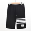 Shorts Rectos a Rayas de Algodón de Verano de la Marca de Moda Tb para Hombres y Mujeres, Estilo Pareja, Moda Sencilla, Deportivos, Shorts Simples de Cinco Puntos 2101-9