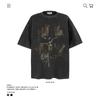 Camiseta masculina e feminina de algodão pesado 250g, estilo americano, lavagem escura, vintage, manga curta, verão, folgada, retrô, meia manga, atacado