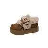 Zapatos Birkenstock de diseño vanguardista con suela gruesa y forro de pelo para mujer, nuevos lanzamientos Otoño/Invierno 2026, para uso exterior, versátiles, cálidos, cómodos, zapatos grandes de algodón