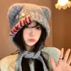 Gorro con Orejas de Oso y Botones Dulce y Lindo para Mujer, Otoño e Invierno 2026 Cálido y a Prueba de Frío, Gorro de Punto que Adelgaza el Rostro y Protege los Oídos