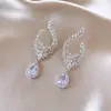 Brincos Europeus e Americanos Exagerados Elegantes de Zircônia Leve Luxo High-end Brincos com Franjas 2024 Nova Moda Brincos Distintos para Mulheres