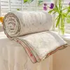 Colcha de Verano Tradicional Lavable de Algodón Nube, Colcha de Verano de Hilo Tipo Nube, Colcha para Aire Acondicionado, Colcha Fina de Verano Doble para Dormitorio de Estudiante