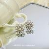 Pendientes de perlas con flores, sencillos, retro, personalizados, con temperamento, diseño de nicho, con sentido de la moda, combinables y de alto valor.