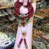Pulsera Vintage al por Mayor de Arena Dorada Morada Cinnabar de Mina Antigua para Mujer, Joyería Étnica con Cuentas