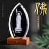 Estátua de Xizang Rei Manjusri Samantabhadra Bodhisattva Estátua de Buda Guanyin Decoração de cristal de Confúcio Escultura interna em vidro Decoração para culto familiar