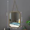 Espejo de maquillaje de pared para escritorio de casa, espejo de baño, espejo redondo cuadrado, espejo colgante, espejo de tocador de lujo con luz sin perforaciones