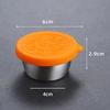 Taza para Salsa de Acero Inoxidable 304 Tapa de Silicona Taza para Dip Aderezo de Tomate para Ensalada Bento Mini Caja para Condimentos Taza para Salsa