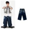 Ropa de Moda para Niños de Danza Urbana Ropa para Niños Genial y Guapo Ropa para Actuación de Batería Hip-Hop para Niños Hip-Hop Holgada para Verano