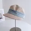 Lino Imitación Color Bloque Retro Cinta Sombrero de Equitación para Mujer Otoño Delgado Moda Gorra Plana Vacaciones Protección Solar Gorra de Periodista Tendencia