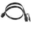 Cable de módulo de tarjeta gráfica 6PIN revolución 6 2 macho 6 a 8 cable plano 18AWG todo cobre 20 cm a 100 cm