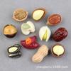 Noz Comida Brincar Pistache Resina Acessórios Chaveiro Pingente Microminiatura Casa de Boneca Ornamentos DIY Caseiro Cola Creme
