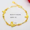 Pulseira Borboleta Dourada a Laser Vietnamita para Mulheres, Nova Pulseira Simples de Luxo Leve Estilo Chinês para Namorada, Fonte ao Vivo