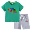 Camiseta infantil de verano 2023, nueva ropa infantil de comercio exterior, pantalones de manga corta de algodón coreano para niños, traje de dos piezas