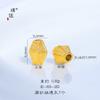 Puzuo Color Fuerte que Conserva el Color Arena Mate Oro Accesorios DIY Hazte Rico Inmediatamente Colgante de Ocho Caras con Perlas Agujereado Pulsera con Perlas para Mujeres