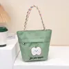 Bolsa Portátil para Snacks, Bolsa de Lona para Viajes Diarios, Lindo Diseño de Conejito Blanco para Estudiantes Mujeres, Bolsa de Mamá, Bolsa para el Almuerzo para el Trabajo