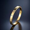 Joias Transfronteiriças Pulseira da Moda com Fivela de Diamante Pulseira de Aço Titânio que Não Desbota Pulseira de Aço Inoxidável Trevo de Quatro Folhas para Meninas
