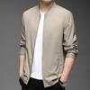 Chaqueta de mediana edad Hengyuanxiang para hombre, otoño 2023, nueva chaqueta de cuello alto simple para papá, para hombre, primavera y otoño
