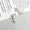 1 nuevo estilo retro gota de aceite aleación de plata antigua colgante de rosa accesorios para joyería casera DIY material
