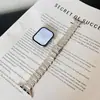 Adecuado para Apple S10Ultra Huawei Watch54 Xiaomi S4 Correa de Reloj Gt6 Mariposa Asimétrica de Metal Incrustada de Diamantes