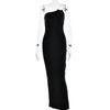 Amazon desejo transfronteiriço Vestido feminino de suspensório com strass moda sexy temperamento menina gostosa sem costas decote inclinado