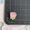 Mini Accesorios Transparentes de Resina con Flores, Adornos de Pegamento Cremoso de Rosa y Tulipán, Pinzas para el Cabello, Pequeños Accesorios Hechos a Mano