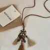 Dinheiro Antigo Estilo Chinês! Colar Pingente em Tons de Marrom para Mulheres, Corrente Clavicular de Luxo de Alto Padrão, Acessório Longo de Verão