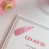 Nuevo Clip BB Geométrico de Corazón de Chica de Corea del Sur con Goteo de Aceite Color Caramelo Clip de Un Carácter Clip para Flequillo Clip Versátil para Cabello Ralo Chica Suave