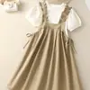 Ropa para Niñas Conjunto de Falda con Tirantes de Verano 2026 Nuevo Vestido de Verano Delgado Elegante y Moderno para Niños Mayores
