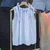 Camisa sin mangas de color liso con cordón 2026, Nuevo estilo de verano con diseño deportivo, Top versátil moderno y rejuvenecedor