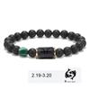 Amazon Venda Quente Transfronteiriça Pulseira das 12 Constelações Masculina e Feminina Pulseira de Pedra Ágata Sintética Moda Europeia e Americana Joias de Trânsito