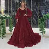 2025 Transfronterizo Nuevo Dorado Industria Pesada Bordado de Cuentas Vestido de Noche de Lujo Aura de Socialité Sexy Vestido Largo Reina Sc7109