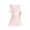 Nuevo Top Europeo y Americano de Verano 2025, Escote Profundo en U, Sin Mangas, Delgado, Adelgazante para Mujer, Adecuado para Usar Solo o en Capas, Camisola para Niñas