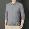 Camisa Polo de Manga Larga para Hombre 2023 Otoño Nuevo Camiseta Moda Estilo Coreano Juventud Manga Larga Hombre Top Lel