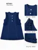 Vestido Jeans Novo para Meninas 2026, Vestido Princesa Primavera e Outono, Vestido Infantil Estiloso Sem Mangas, Atacado