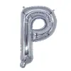 Globos de Foil Plateados de 16 pulgadas con Letras Inglesas A-Z y Números 0-9, Soportan Varios Conjuntos de Combinaciones de Globos de Papel de Aluminio