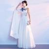 Vestido de Gala para Coro para Mujer, Vestido Largo Blanco para Adultos, Competición en Solitario, Recitación de Poesía, Guzheng, Vestido de Estilo Tradicional, Nuevo Modelo 2026