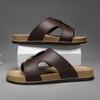 Chinelo Novo Masculino Verão Uso Externo Moda Sensação de Merda Sandálias Lazer ao Ar Livre Tendência Chinelos de Praia Atacado