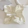Lenço quadrado de tecido estilo coreano, elástico de cabelo grande, acessório de cabelo de renda doce e delicado, tiara de alta qualidade, rabo de cavalo, estilo francês