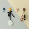 Ganchos na cor de macaron, ganchos adesivos sem furar, ganchos sem marca para trás da porta, ganchos para cozinha e banheiro, conjunto de 10 peças de ganchos para casaco e chapéu