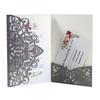 Tarjeta de felicitación de compromiso transfronteriza de Amazon, con láser hueco, rosa brillante, invitación de boda dorada para vacaciones, disponible en stock.